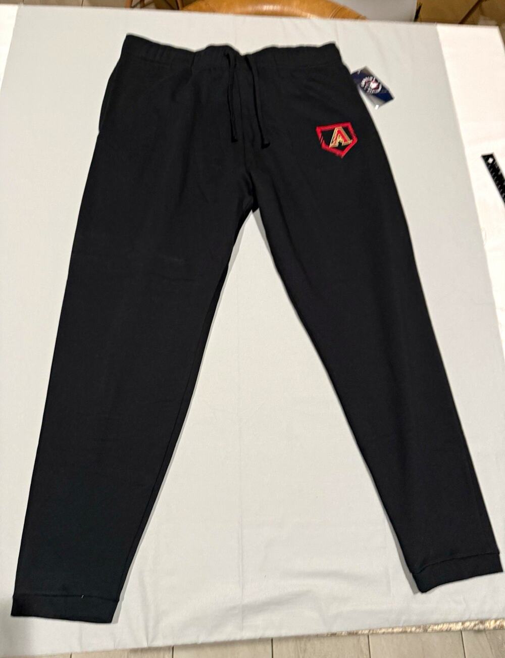 Majestic Arizona Diamondbacks MLB Jogger Drawstring Pants Black/Red XL